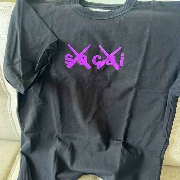 KAWS x Sacai Flock Print Sweatshirt Black